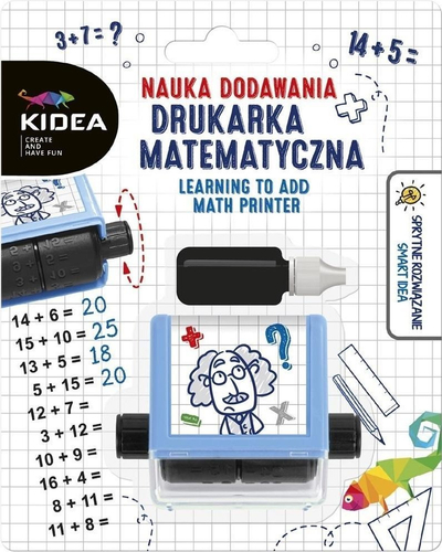 Shtypës mësimor Kidea Learning To Add, stempull matematikor, për mësimin e mbledhjes, blu