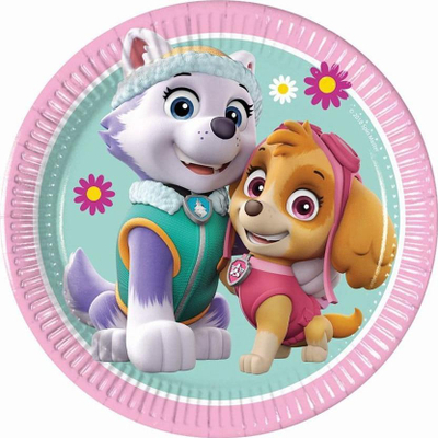 Pjata letre GoDan Paw Patrol, 20cm, set 8 copë, shumëngjyrëshe