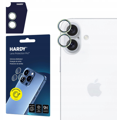 Заштита за леќи 3MK Hardy Pro, за iPhone 16 16 Plus, стакло 9H, зелена