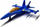Aeroplan lodër Pro Kids DS-04, metal die cast, me mekanizëm pull back, blu