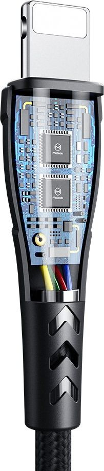 Kabllo USB në Lightning Mcdodo CA-7440, 0.2m, 2.4A, e zezë