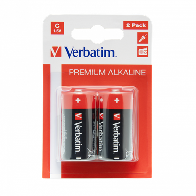 Bateri C Verbatim Premium Alkaline 1.5V