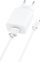 Karikues rrjeti Foneng EU28, USB, 5V 2.1A, me kabllo USB A në USB C, i bardhë