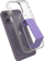 Калуп за телефон CLCKR Gripcase Clear за Ajфон 14 Про Макс, со држач и капче, проѕирен виолетов
