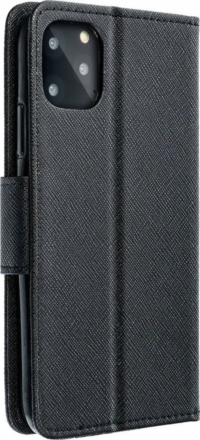 Këllëf libri Fancy Book Case për iPhone 15 Plus, me magnet, me xhepa për karta, ngjyrë e zezë