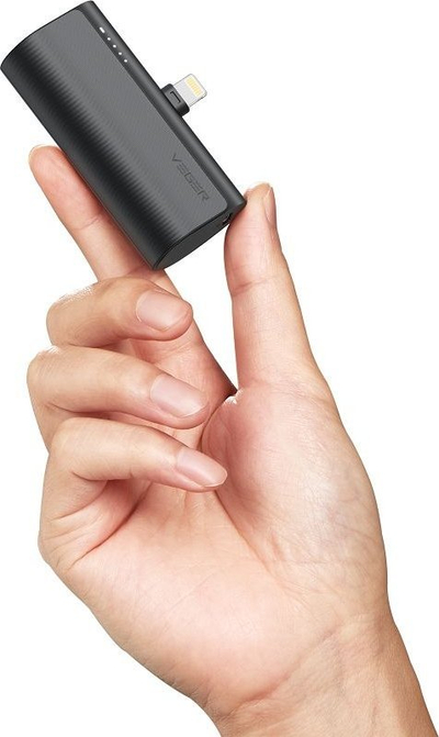 Power bank Veger PlugON L, 5000mAh, 20W, për iPhone, i zi