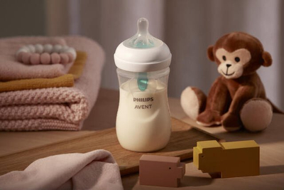 Biberon Philips Avent Responsive AirFree SCY673/01, 260 ml, pa BPA, transparent