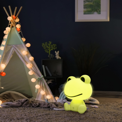 Dritë nate për fëmijë Sanico Frog, LED 2.5W, 25cm, e gjelbër