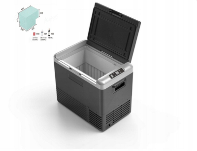 Frigorifer portativ ChefOne IceBox CL50, 50L, me kompresor 12V 24V 230V, gri