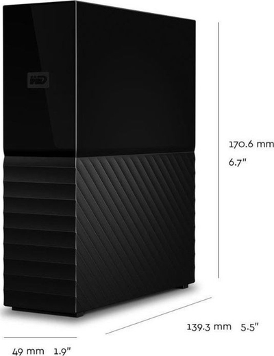 Надворешен хард диск Western Digital My Book, 12TB, USB 3.2 Gen 1, црн