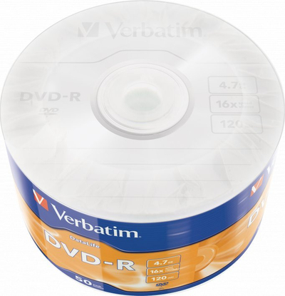 DVD disk Verbatim DataLife, 4.7GB, 16x, pako 50 copë, Matt Silver