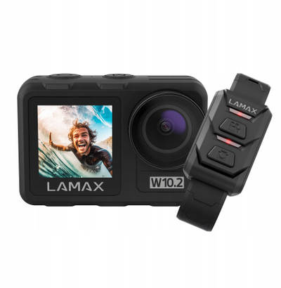 Kamera aksion Lamax W10.2, 4K, ekran përpara, e zezë