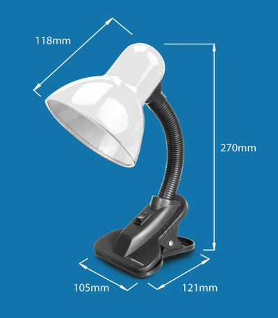 Lampë tavoline Esperanza ELD106K, me kapëse, krah i lëvizshëm, e zezë