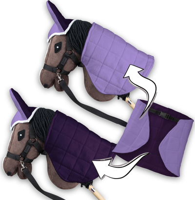 Batanije Foster Hobby Horse, poliestër, e rregullueshme, heather dhe plum