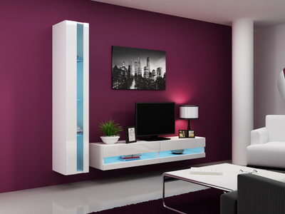 Kompensatë TV Cama RTVVIGO140N, 140cm, 2 rafte, e bardhë