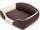 Shtrat për qen Hobbydog BED ELITE, madhësia L, kafe me anë bezhë