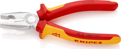 Pincë universale të izoluara Knipex 03 06 200, 200mm, për elektricistë