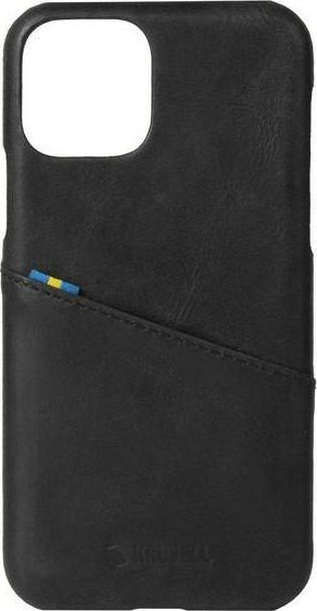Mbrojtëse telefoni Krusell Sunne Card për iPhone 12 12 Pro 6.1", me xhep për kartela, e zezë