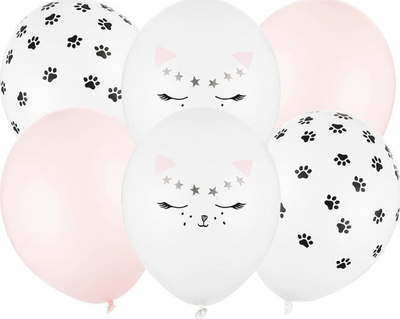 Balona lateksi PartyDeco, mace dhe putra, pastel 30cm, set 6 copë