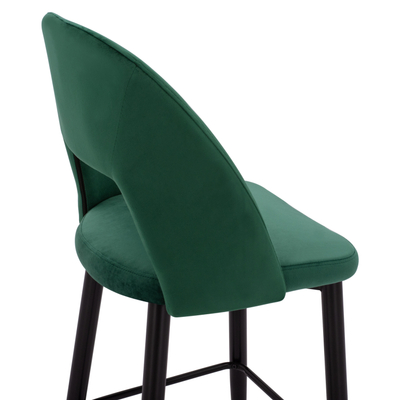 Tabure bar Harper HM8526.03, velvet, 50x51x111 cm, e gjelbër