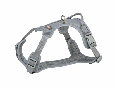 Set qafore dhe zinxhir për qen Trixie Premium Active, 74-100 cm, 2.5 cm, gri grafit