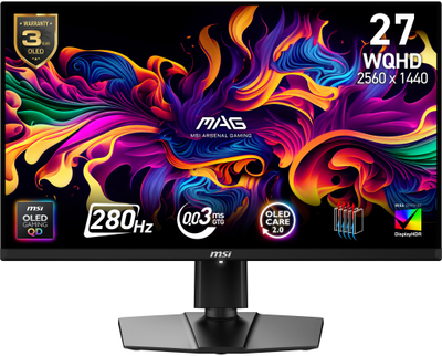 Monitor gaming MSI MAG 271QP QD OLED X28, 26.5", 280Hz, i zi