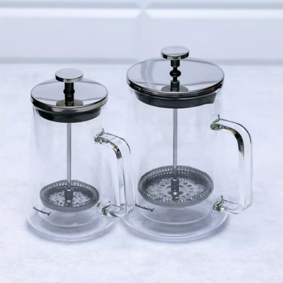 French press Klausberg, 350 ml, trup xhami, filtër inox, transparent