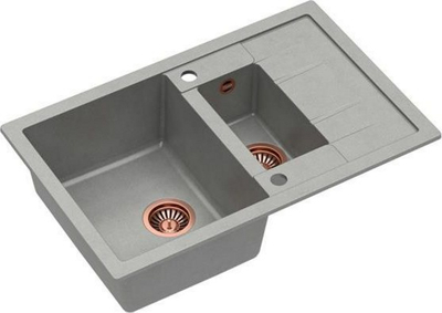 Lavaman graniti Quadron MORGAN 156, 780mm x 500mm, i hirtë metalik