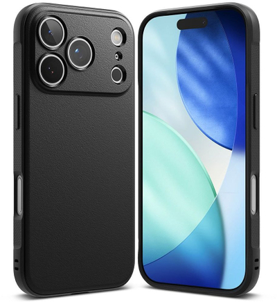 Kapak telefoni Ringke Onyx për iPhone 17 Pro, TPU i butë, mbron nga rëniet, ngjyrë e zezë