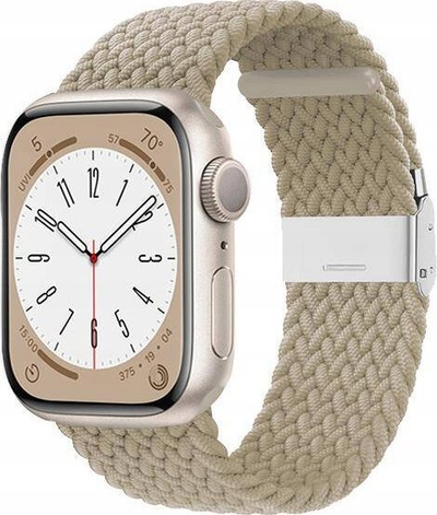 Rryp ore Apple Crong Wave Band Braided, 38 40 41mm, stone beige