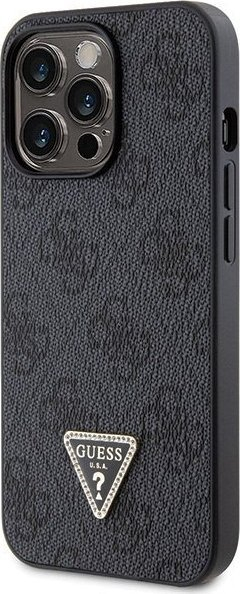 Mbulesë telefoni Guess GUHCP13LP4TDSCPK për iPhone 13 13 Pro, Crossbody 4G Metal Logo, e zezë