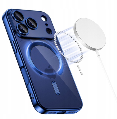 Kapak telefoni Tech-Protect MagFlex për iPhone 17 Pro, MagSafe, pjesë e pasme transparente, blu