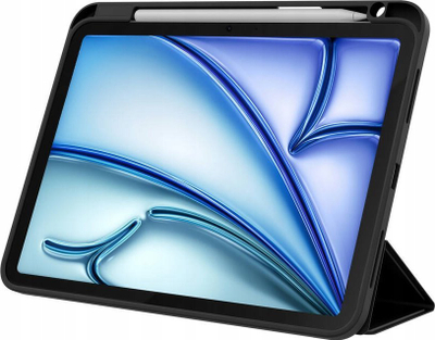 Заштитна футрола JCPal DuraPro за iPad Air 11\" M2 2024 M3 2025, со држач за молив, црна