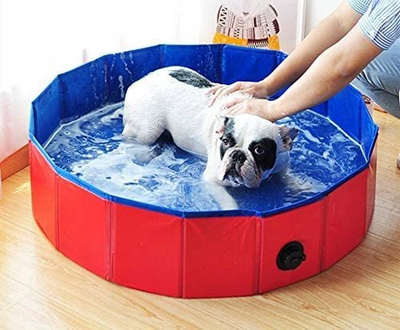 Pishinë rreth për qen Round Pool, 80x30cm, plastike e fortë, e kuqe