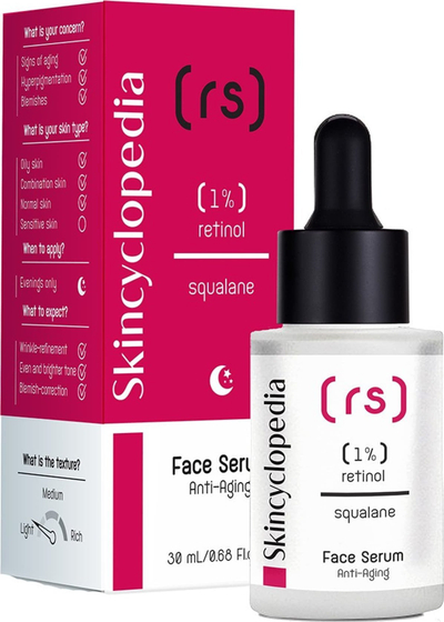 Serum për fytyrën Skincyclopedia me Retinol 1% dhe skualan, 30 ml