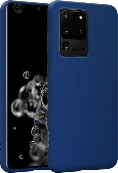 Kllëf telefoni Crong Color Cover për Samsung Galaxy S20 Ultra, silikon, blu