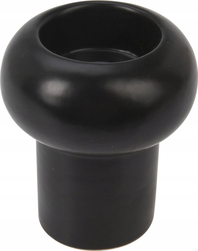 Mbajtëse qiriri Home and Styling Collection, qeramike 8.5cm, e zezë