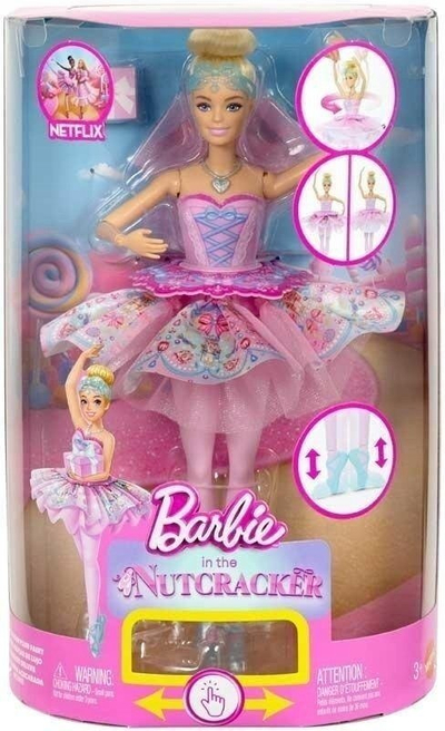 Kukull Barbie Mattel Nutcracker Clara JLW53, balerinë deluxe, me aksesorë, rozë