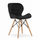 Set karrigesh Lago Velvet Chair, 4 copë, material velvet, e zezë