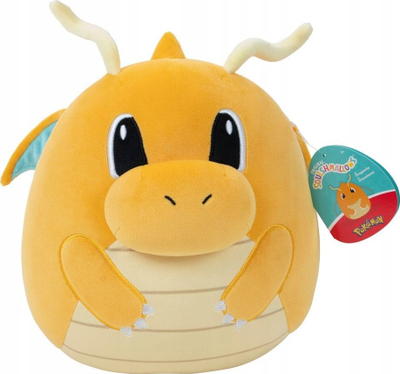 Lodër pelushi Pokemon Squishmallows Dragonite, 25 cm, portokalli