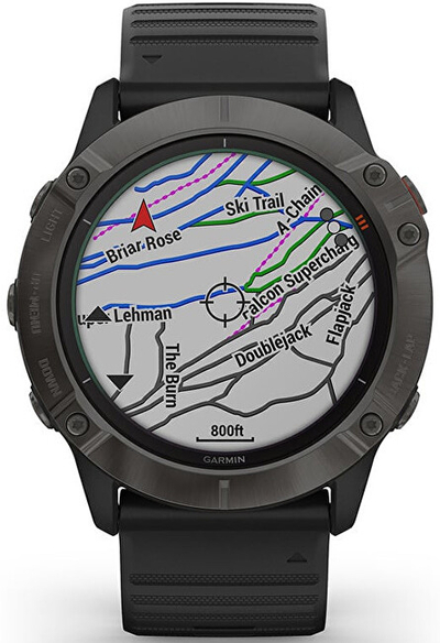 Orë e mençur Garmin Fenix 6X Pro Solar 010-02157-94, e zezë
