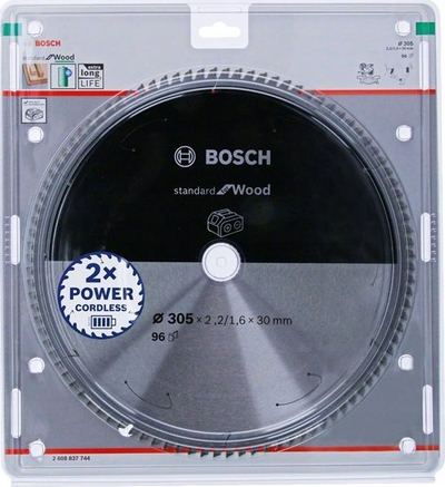 Disk sharrë Bosch Standard for Wood, 305mm, 96 dhëmbë, gri