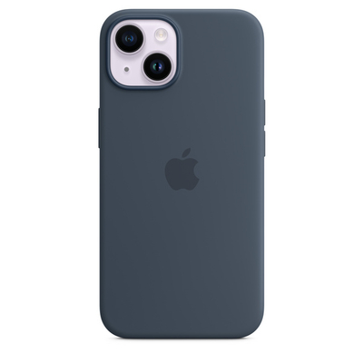 Apple iPhone 14 Silicone Case me MagSafe, Storm Blue