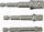 Set adaptorësh për çelësa tubularë AWTools AW37903, 3 copë, 1/4\" 3/8\" 1/2\", gri