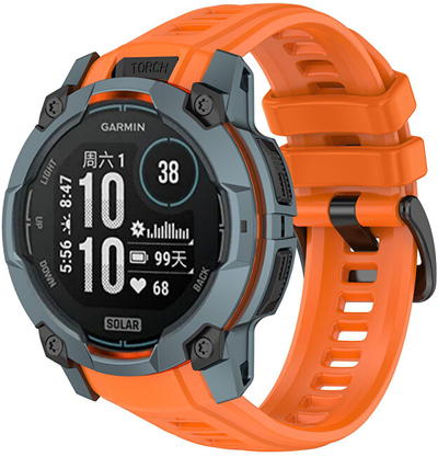 Rrip 4wrist, për Garmin Instinct 3 Solar dhe Instinct 3 AMOLED, 50 mm, portokalli
