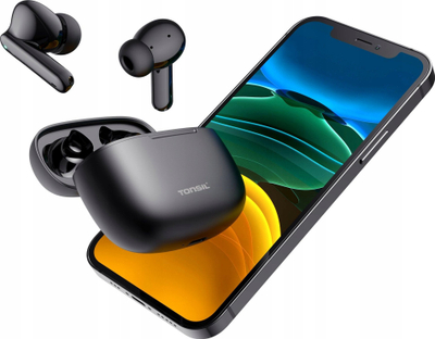 Безжични слушалки Тонсил T50BT, Bluetooth 5.3, IPX5, црни
