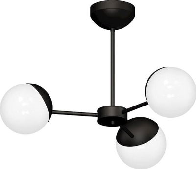 Lampë tavani Milagro Sfera MLP8865, 3xE14, metal, e zezë