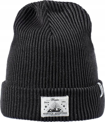Kapelë dimri Cairn Valentin Beanie, për burra, poliester, e zezë