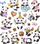 Ngjitëse dekorative Dalprint Panda Stickers, set 21 copë, shumëngjyrëshe