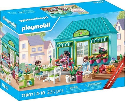 Set lodrash Playmobil Flower Shop, dyqan lulesh me lokal kafeje, shumëngjyrësh